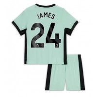 Otroški Nogometni dresi Chelsea Reece James #24 Tretji 2023-24 Kratek Rokav (+ Kratke hlače)